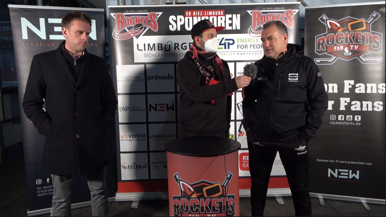 Rockets Fan TV -  Pressekonferenz Spiel EG Diez Limburg Vs. Tilburg Trappers 08102021